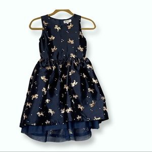 H & M Big Girls Navy Unicorn Print Dress